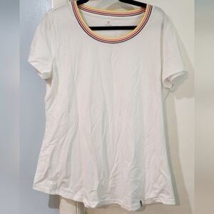 Women's Talbots White T-Shirt, Size L